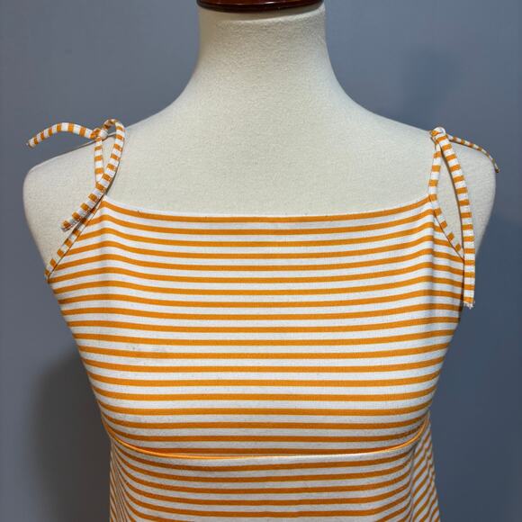 Zara Trafaluc Yellow and White Striped Mini Dress, size small - Picture 2 of 7